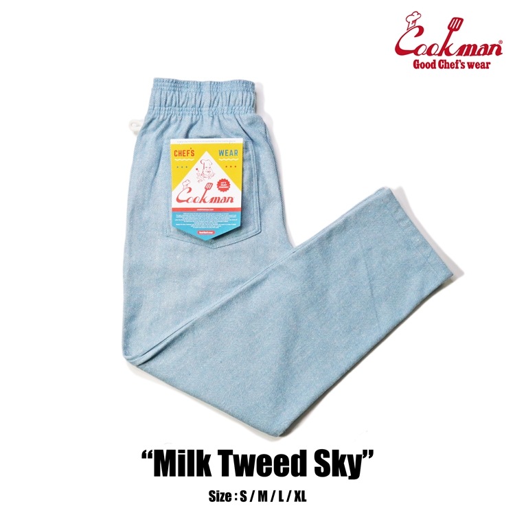 �����եѥ�� Chef Pants Milk Tweed Sky