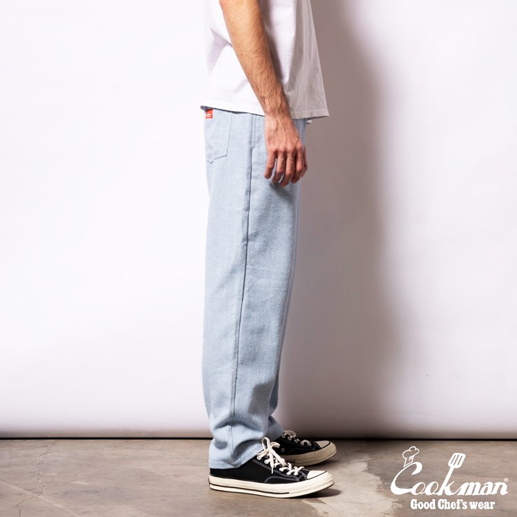 �����եѥ�� Chef Pants Milk Tweed Sky