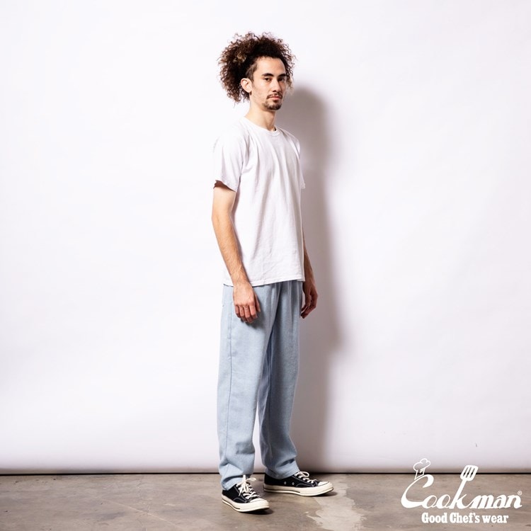 �����եѥ�� Chef Pants Milk Tweed Sky
