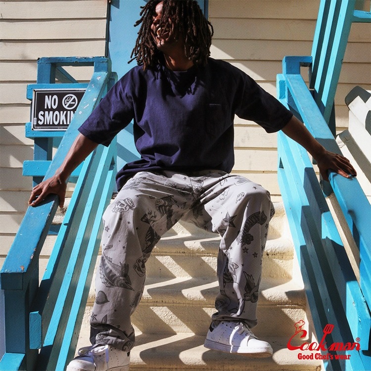 �����եѥ�� Chef Pants Old Tattoo Gray