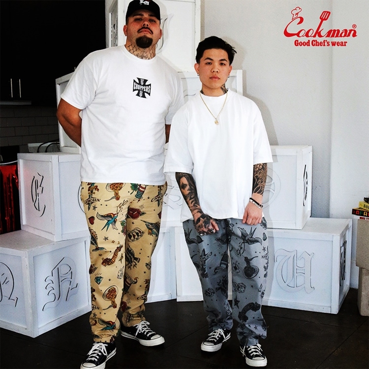 �����եѥ�� Chef Pants Old Tattoo Gray