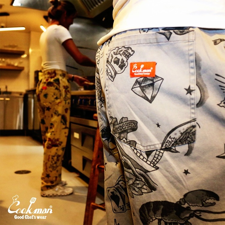 �����եѥ�� Chef Pants Old Tattoo Gray