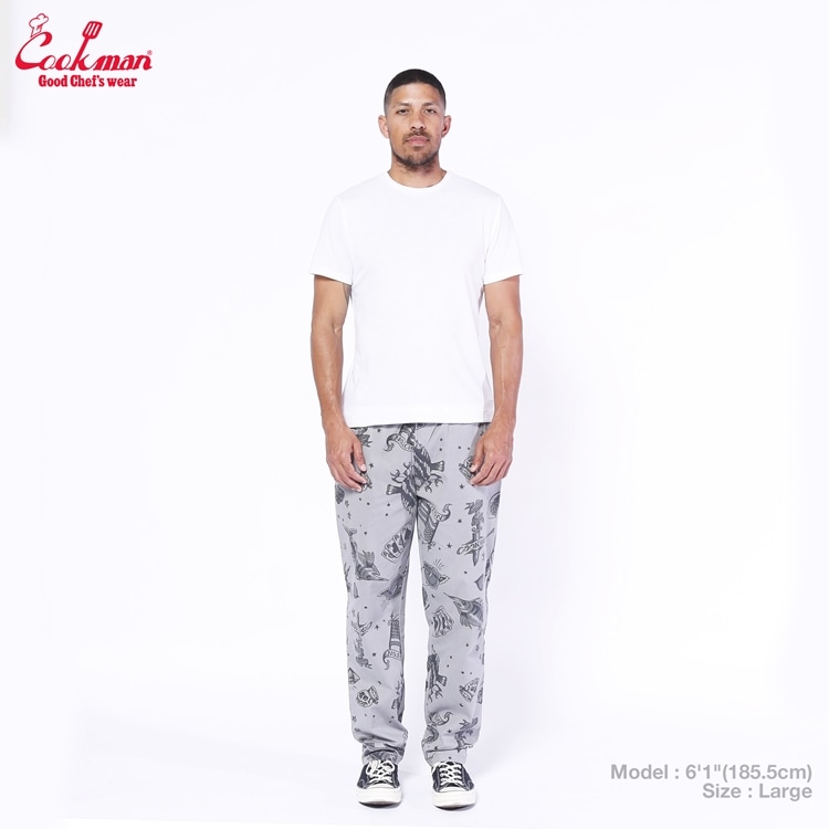 �����եѥ�� Chef Pants Old Tattoo Gray