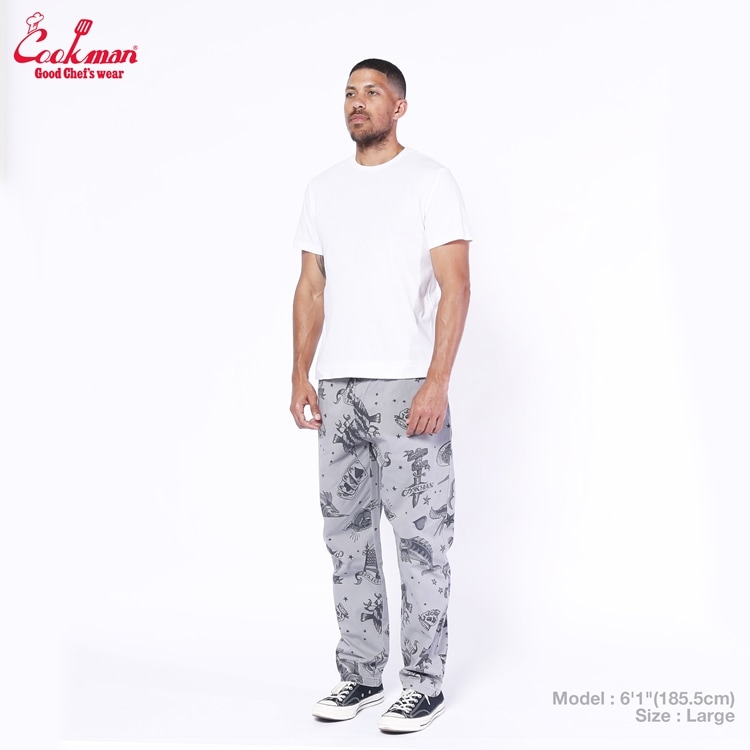 �����եѥ�� Chef Pants Old Tattoo Gray