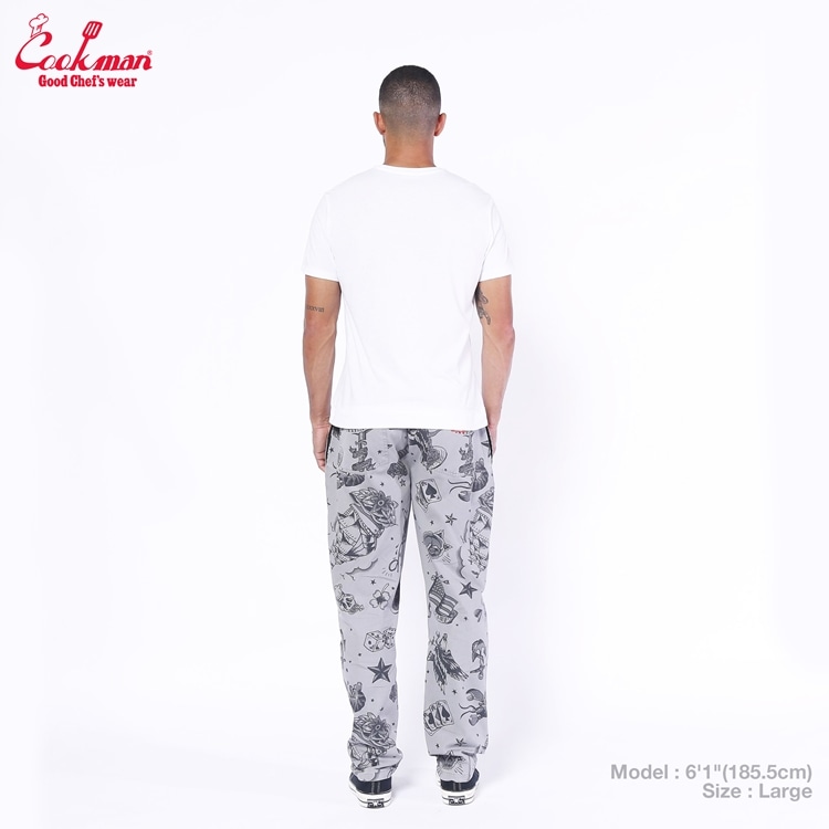 �����եѥ�� Chef Pants Old Tattoo Gray