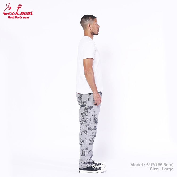 �����եѥ�� Chef Pants Old Tattoo Gray