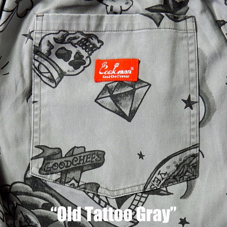 �����եѥ�� Chef Pants Old Tattoo Gray