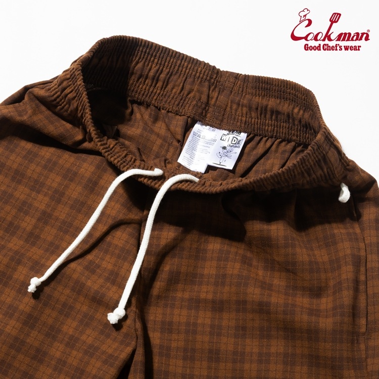 �����եѥ�� Chef Pants Semiwide Light Tweed Scottish Tartan Brown