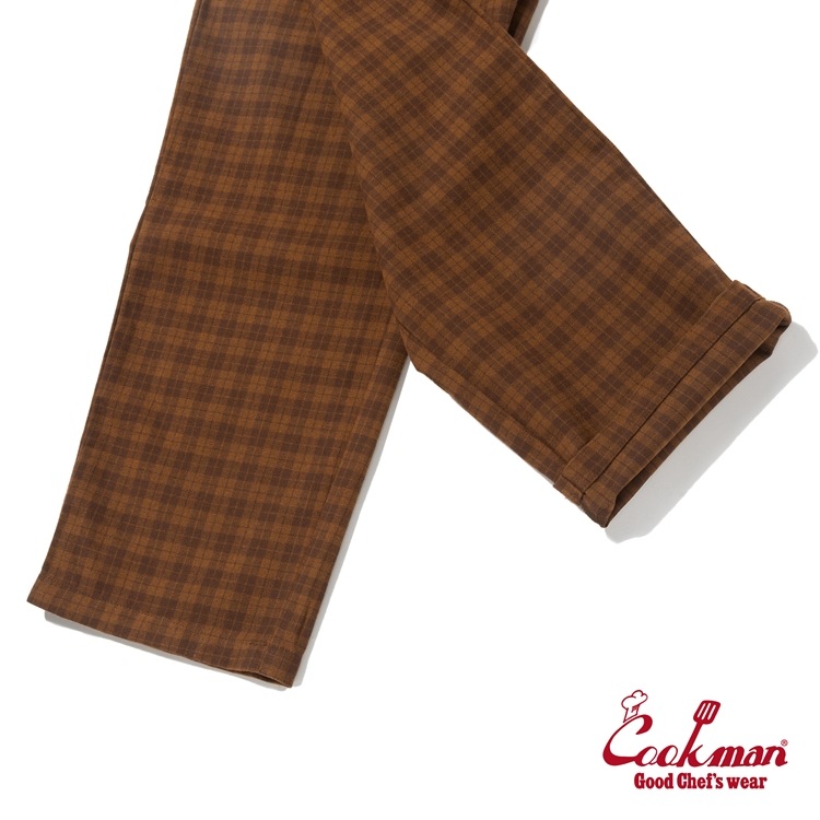 �����եѥ�� Chef Pants Semiwide Light Tweed Scottish Tartan Brown