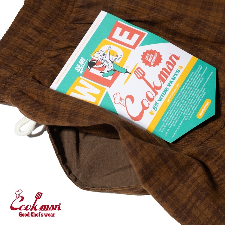 �����եѥ�� Chef Pants Semiwide Light Tweed Scottish Tartan Brown