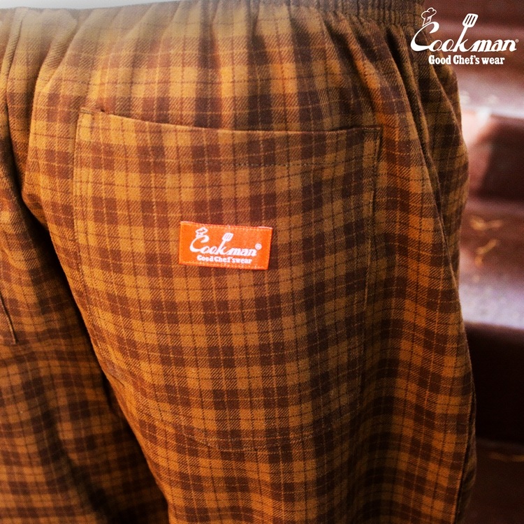 �����եѥ�� Chef Pants Semiwide Light Tweed Scottish Tartan Brown