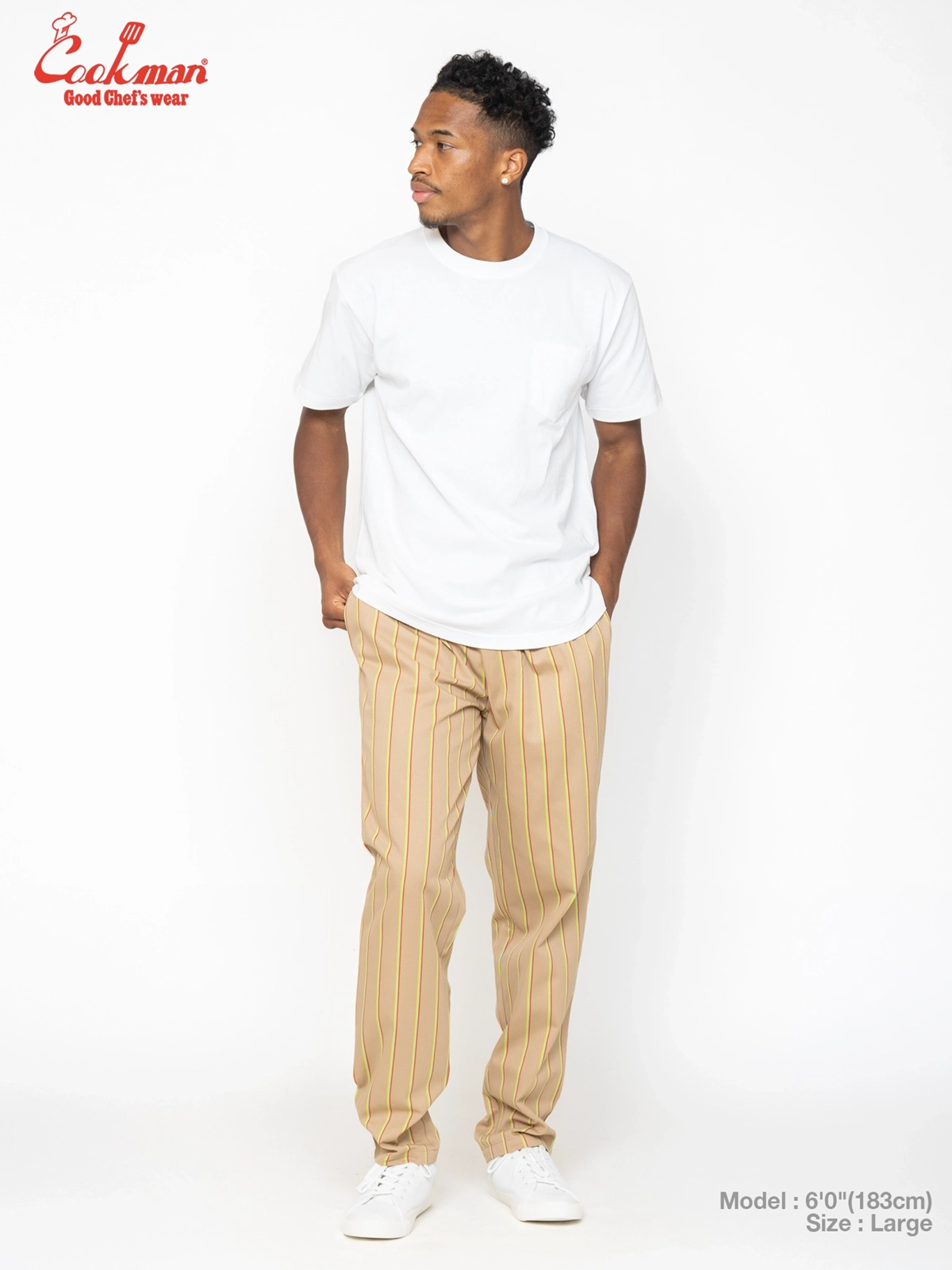 �����եѥ�� Chef Pants BjornQorn Carton Stripe