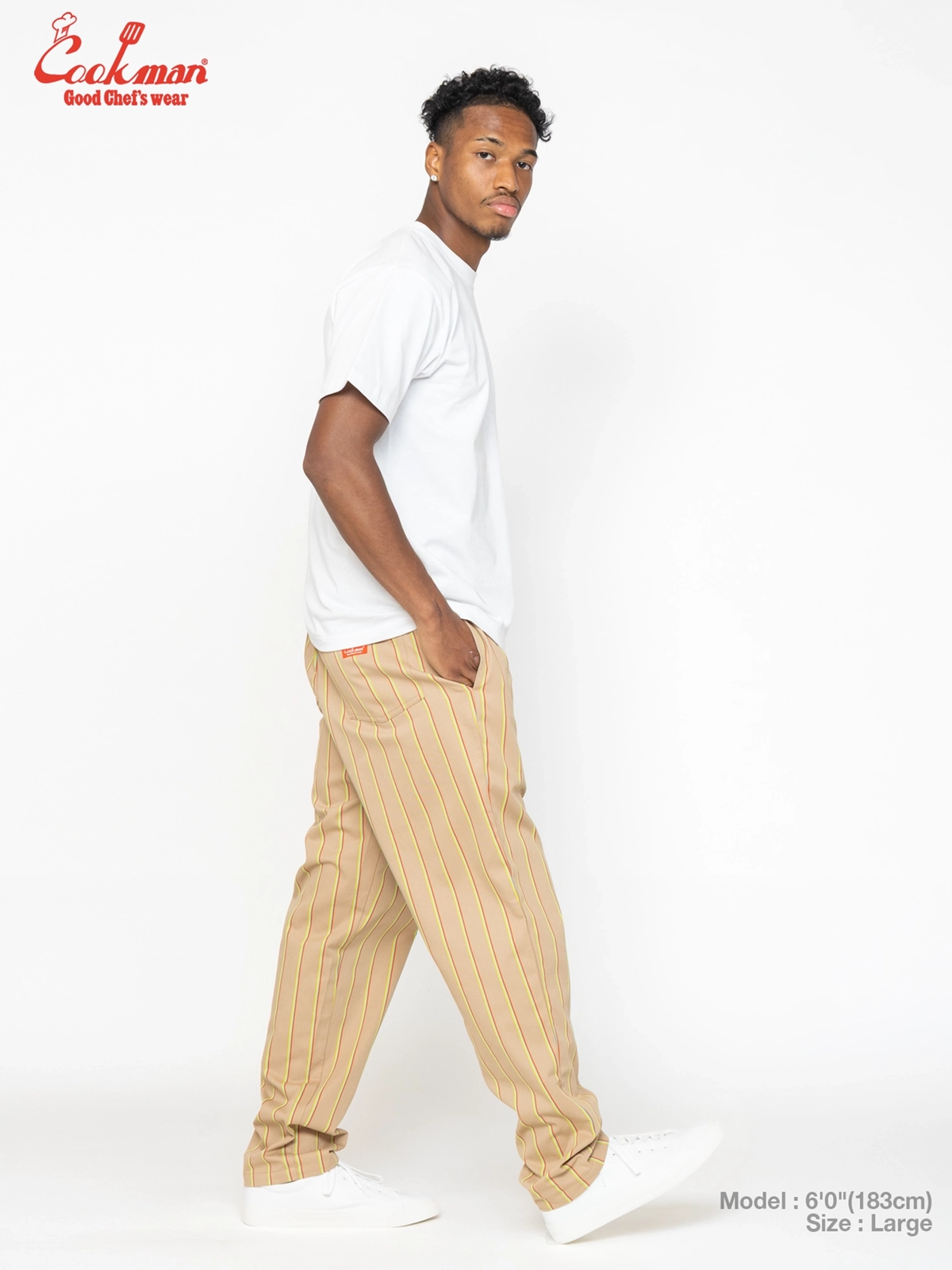 �����եѥ�� Chef Pants BjornQorn Carton Stripe