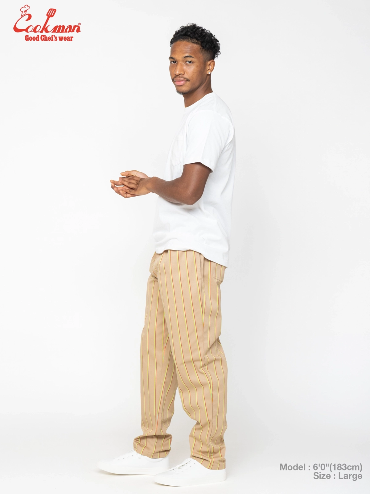 �����եѥ�� Chef Pants BjornQorn Carton Stripe
