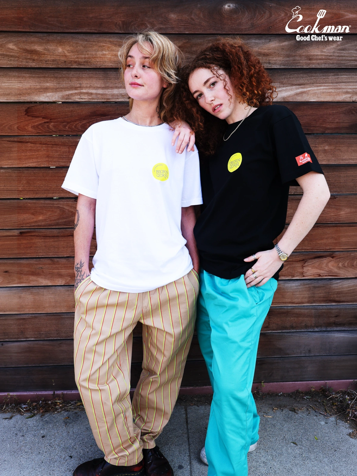 �����եѥ�� Chef Pants BjornQorn Carton Stripe