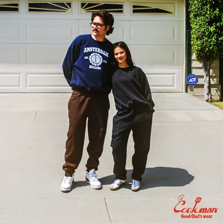 �����եѥ�� Chef Pants Stripe Black shadow