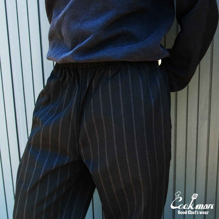 �����եѥ�� Chef Pants Stripe Black shadow