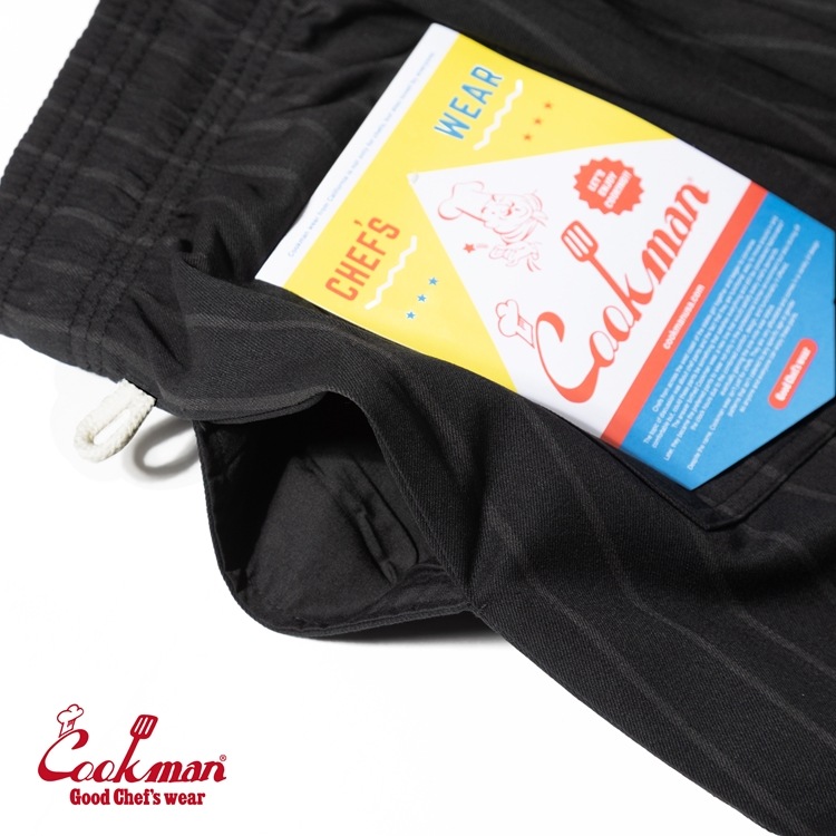 �����եѥ�� Chef Pants Stripe Black shadow