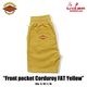 եѥ Chef Pants Short Front PocketCorduroy FAT Yellow