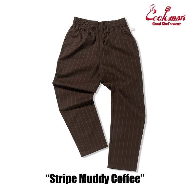 եѥ Chef Pants Stripe Muddy Coffee