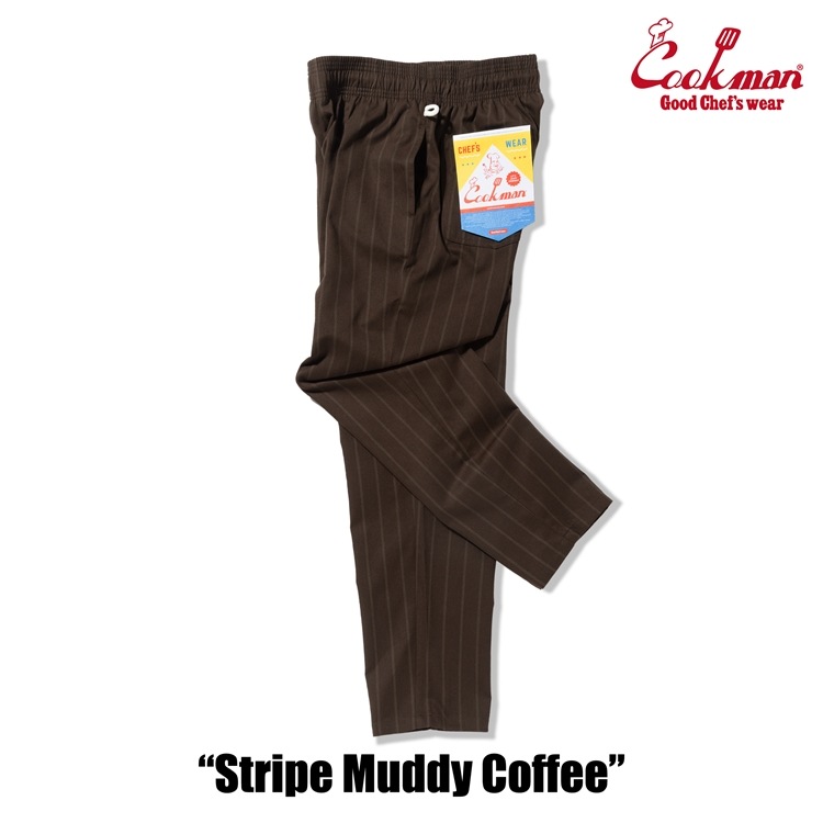եѥ Chef Pants Stripe Muddy Coffee