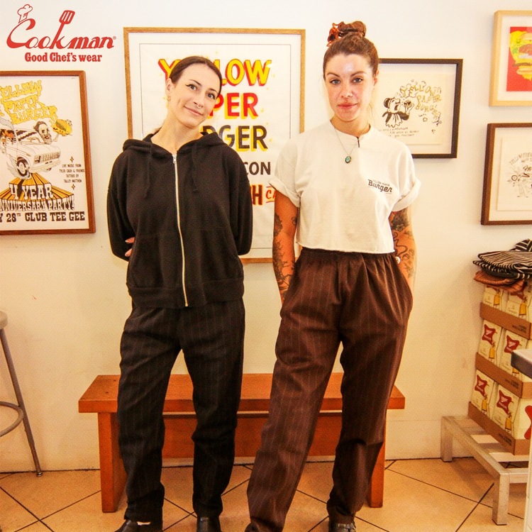 եѥ Chef Pants Stripe Muddy Coffee