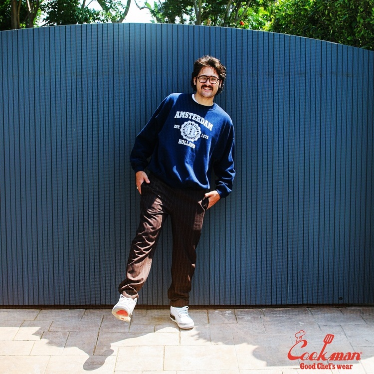 եѥ Chef Pants Stripe Muddy Coffee