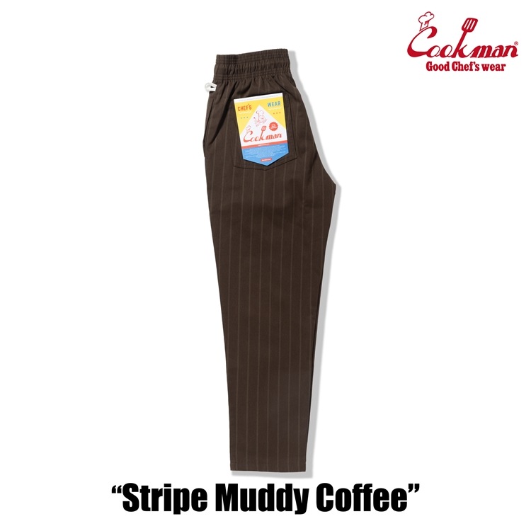 եѥ Chef Pants Stripe Muddy Coffee