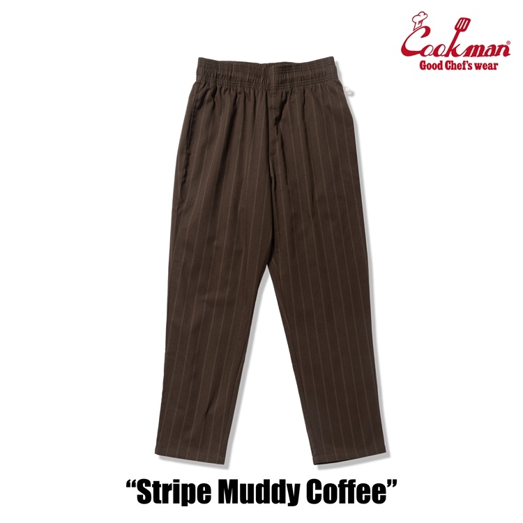 եѥ Chef Pants Stripe Muddy Coffee