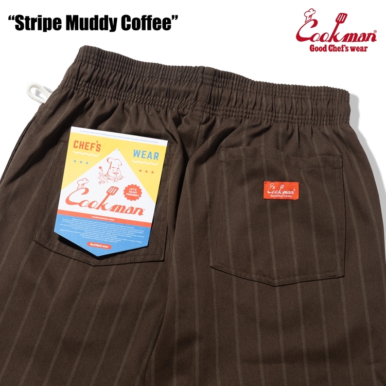 եѥ Chef Pants Stripe Muddy Coffee