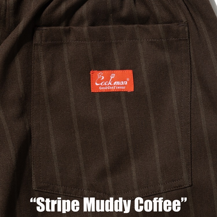 եѥ Chef Pants Stripe Muddy Coffee