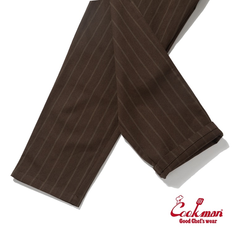 եѥ Chef Pants Stripe Muddy Coffee