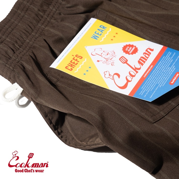 եѥ Chef Pants Stripe Muddy Coffee