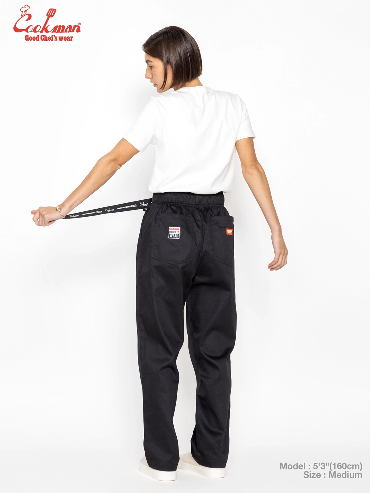 �����եѥ�� Chef Pants Semiwide Black Belt Vision Black