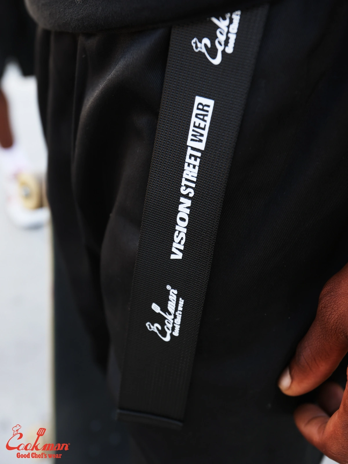 �����եѥ�� Chef Pants Semiwide Black Belt Vision Black