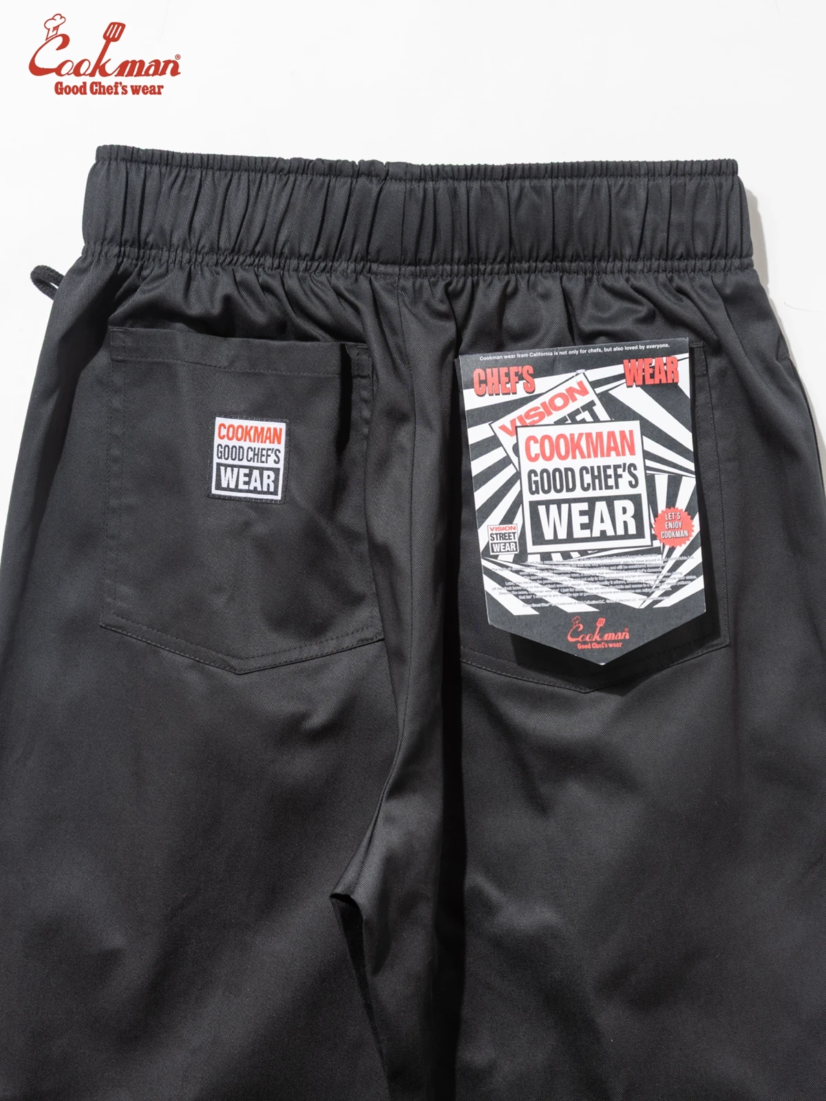 �����եѥ�� Chef Pants Semiwide Black Belt Vision Black