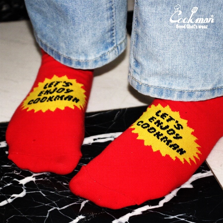 ���å��� Rib Crew Socks Flame Black / Red