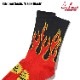 ���å��� Rib Crew Socks Flame Black / Red