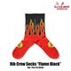 ���å��� Rib Crew Socks Flame Black / Red