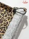 �����եѥ�� Chef Pants Semiwide Black Belt Vision Leopard Beige