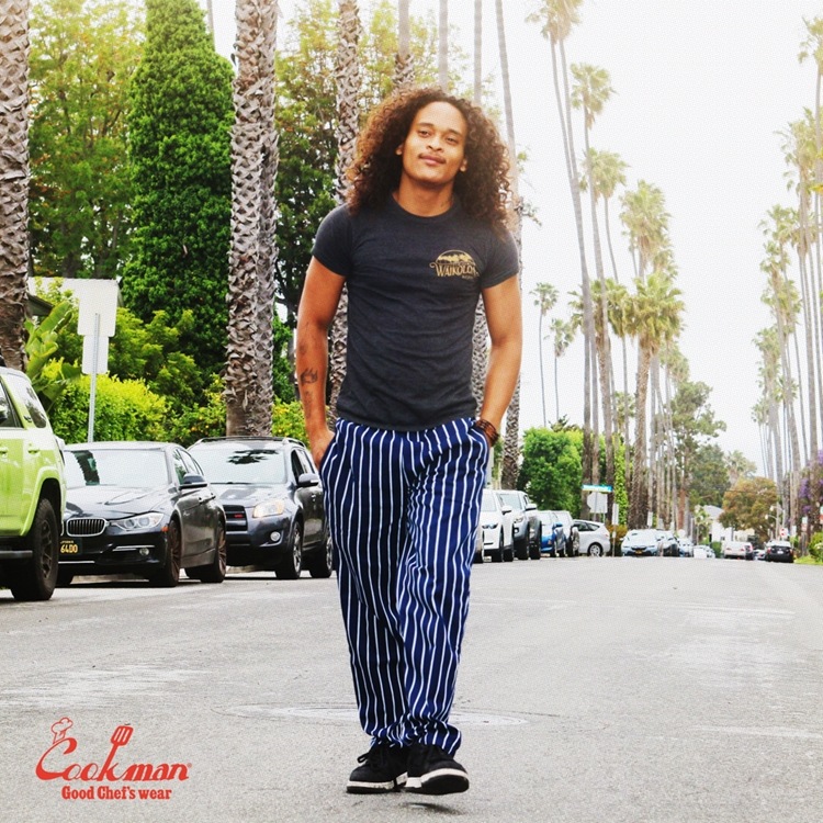 �����եѥ�� Chef Pants Stripe Navy