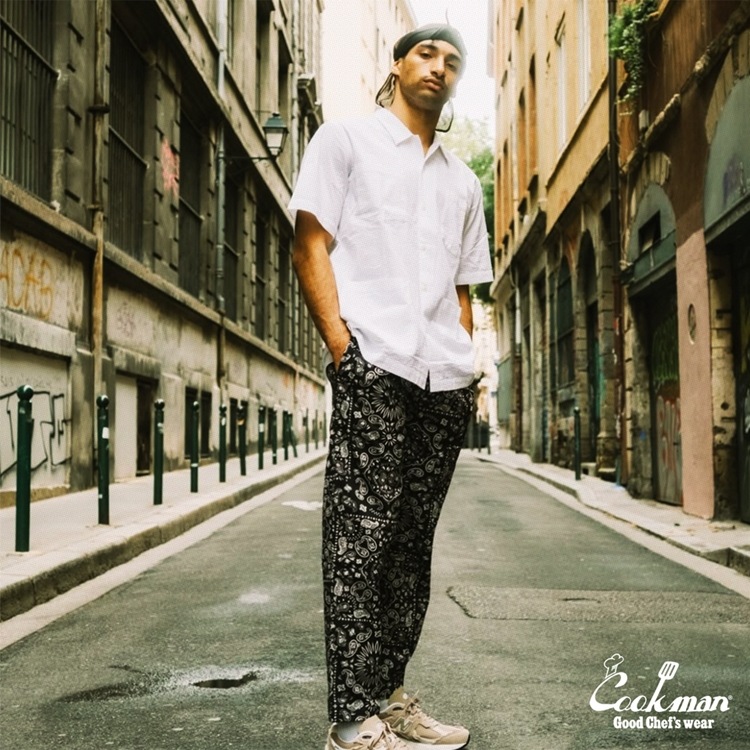 եѥ Chef Pants Paisley Black