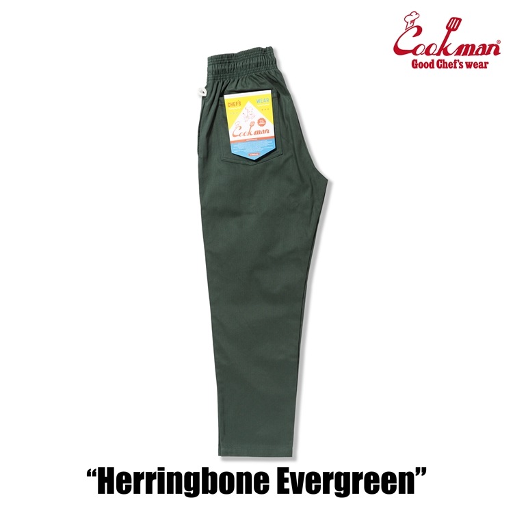 �����եѥ�� Chef Pants Herringbone Evergreen