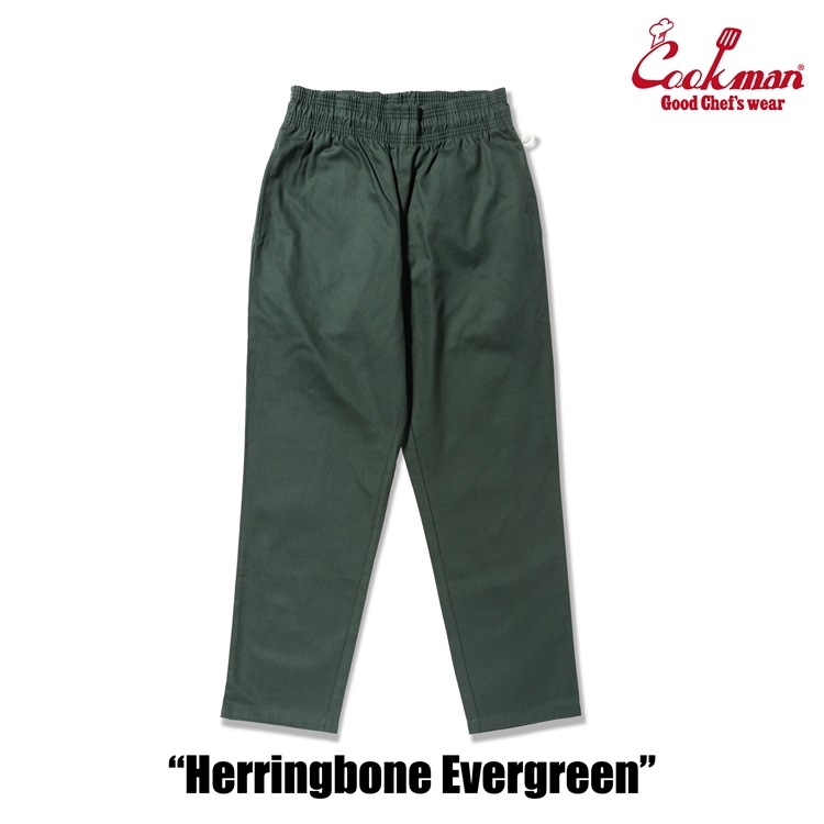 �����եѥ�� Chef Pants Herringbone Evergreen