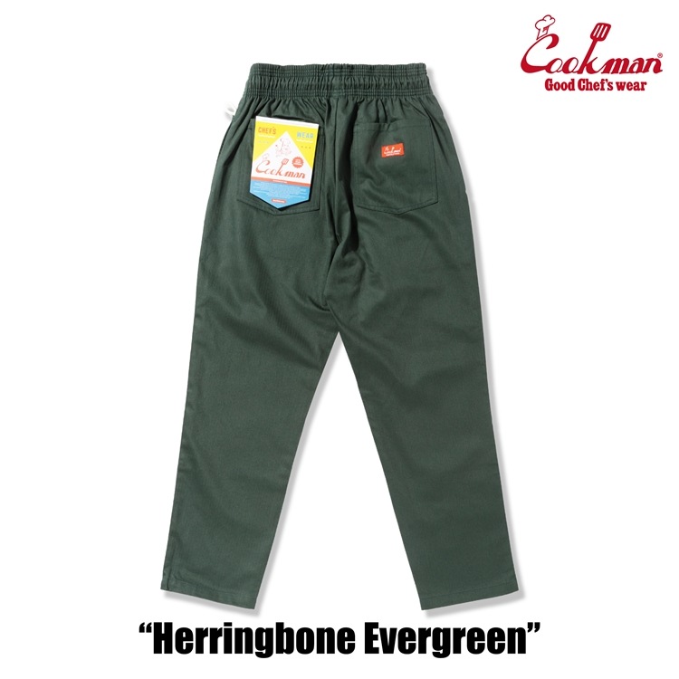 �����եѥ�� Chef Pants Herringbone Evergreen