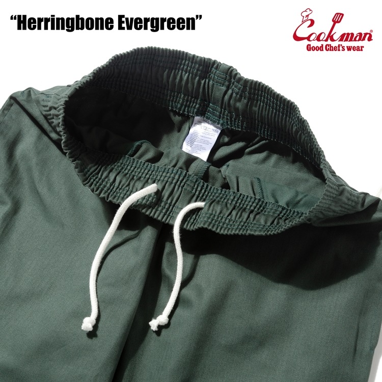 �����եѥ�� Chef Pants Herringbone Evergreen