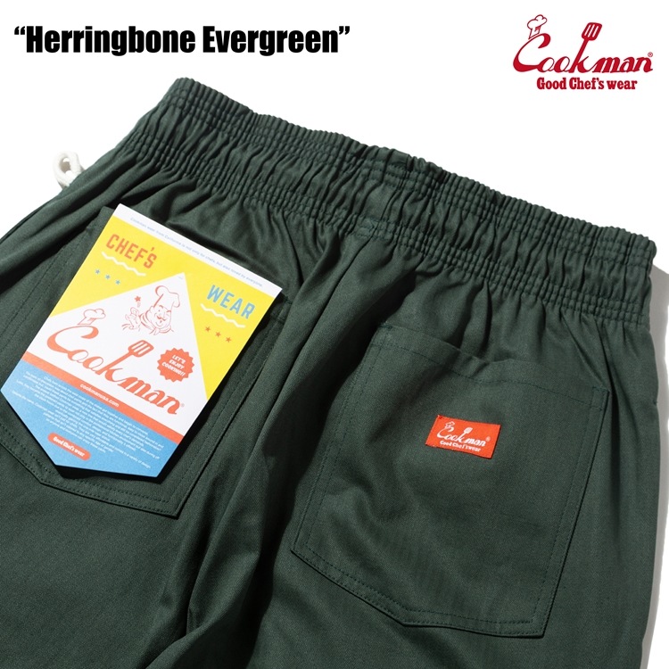 �����եѥ�� Chef Pants Herringbone Evergreen