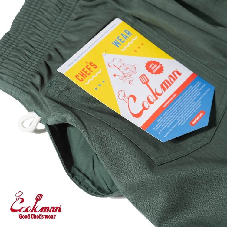 �����եѥ�� Chef Pants Herringbone Evergreen