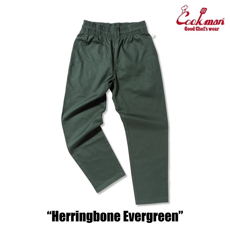 �����եѥ�� Chef Pants Herringbone Evergreen