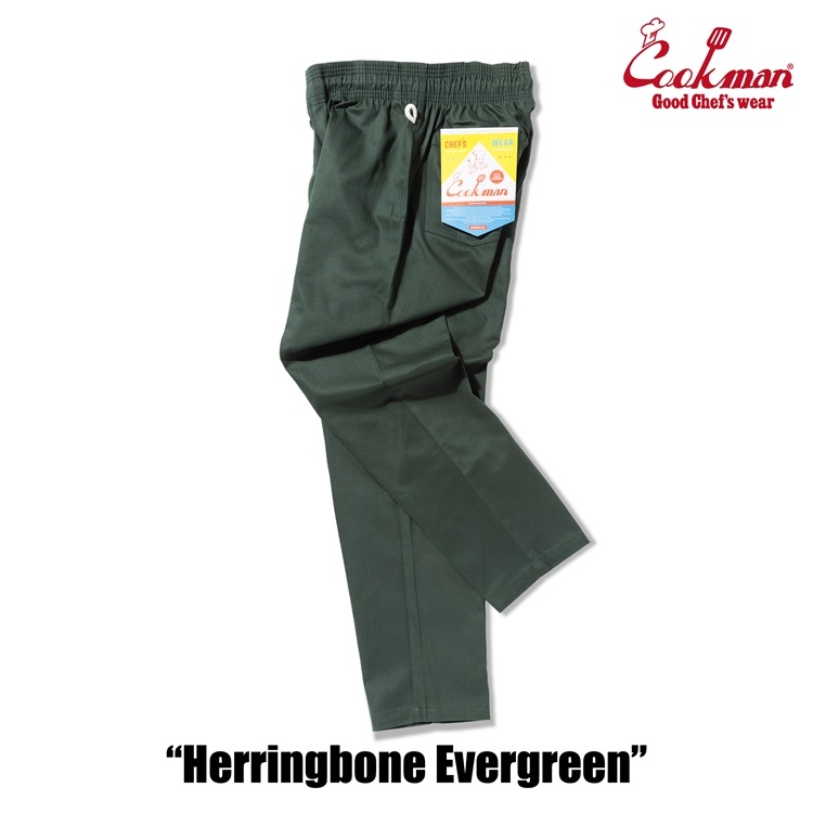 �����եѥ�� Chef Pants Herringbone Evergreen